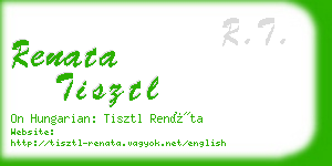 renata tisztl business card